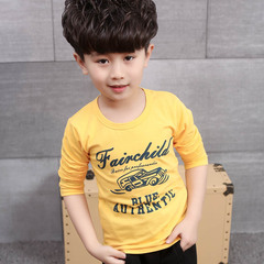 吉吉小鹿 17春款儿童长袖T恤韩版男童圆领打底衫中大童宝宝上衣装