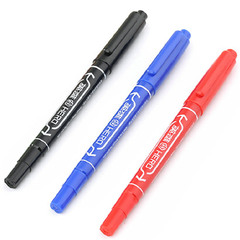 英雄记号笔883 小双头记号笔 擦不掉 油性勾线笔油性笔两头油笔