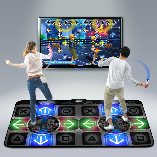 瘦身男女高清双人瑜伽跳舞毯体感手舞足蹈发光按摩电视电脑跳舞机