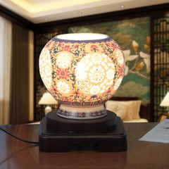 唐英古典灯具中式客厅卧室床头书房喜庆景德镇陶瓷台灯苹果包邮