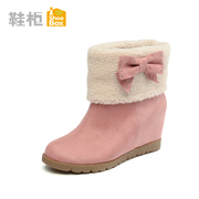 Shoebox fall/winter shoe flat high boots in suede women boots shoes 1114607076