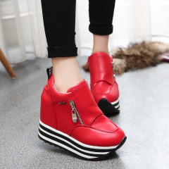 Hero sheep fall increased in the Korean version of the new high shoes sport shoes women shoes wedges platform shoes and leisure boom