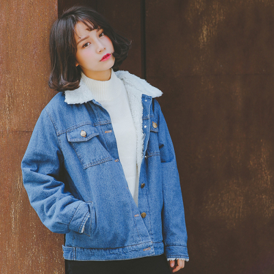 韩国2015冬新款女装明星同款BF复古学院风宽