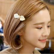 Cool na Korean hair accessories flower sweet metallic leaf hair clip bangs clip twist clip 6199