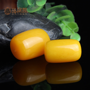 Edge Club chicken yellow beeswax dingzhu barrel bead large Baltic II strong fluorescence bulk beads