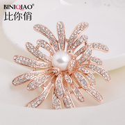 Pearl brooch women new year present high-end clasp-Korean version pin collar pin brooch fashion pin brooch