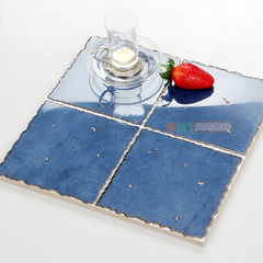 欧式抛晶砖300*300 蓝色地中海卫生间瓷砖 厨卫防滑镀金地砖墙砖