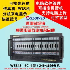 深圳国威WS848系列集团程控电话交换机 24拖96 （24进96出）