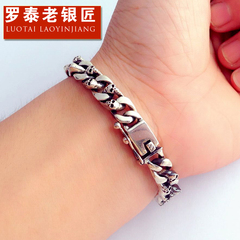 Chandos old silversmith retro Thai silver bracelet 925 Silver jewelry men''s skulls domineering fashion silver bracelet thick