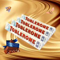 瑞士进口 Toblerone瑞士三角白巧克力含蜂蜜及巴旦木糖50g*4 200g
