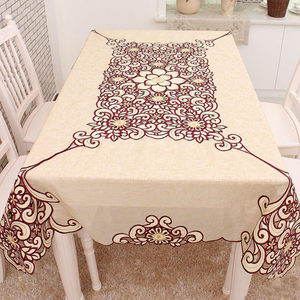 贡缎绣花桌布图片