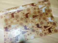 圣诞麋鹿系列食品包装油纸  蛋糕油纸 糖果包装纸 牛轧糖纸 5张价