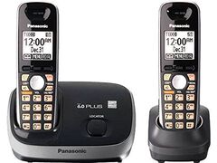 美国松下Panasonic KX-TG6512B 数字无绳电话座机 黑色无线子母机