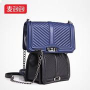 Wheat bags new 2015 winter stripe shaped European and American trends sheep leather Messenger bag shoulder handbags