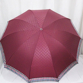 艾瑞丝3305 碰击布格子包边伞防紫外线太阳伞男士商务晴雨伞包邮
