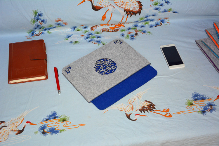 复古风羊毛毡笔记本内胆包平板内胆套电脑保护套7-17寸可定制logo