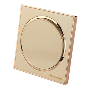 金色拉丝单双控开关图片