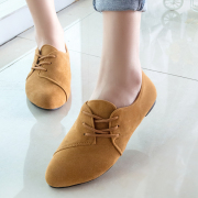 Spring/summer shoes Doug shoes Korean version 2015 new flat black shoes tipped with low shoes women's tide