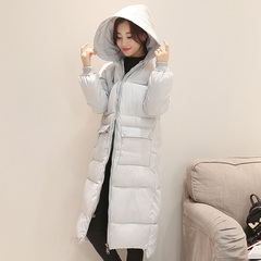 韩国东大门2016冬季新款中长款羽绒棉服过膝加长修身女式加厚外套