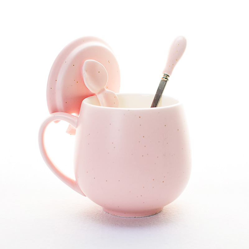 千易创意可爱马克杯陶瓷水杯牛奶咖啡杯带盖勺简约办公杯情侣杯产品展示图5