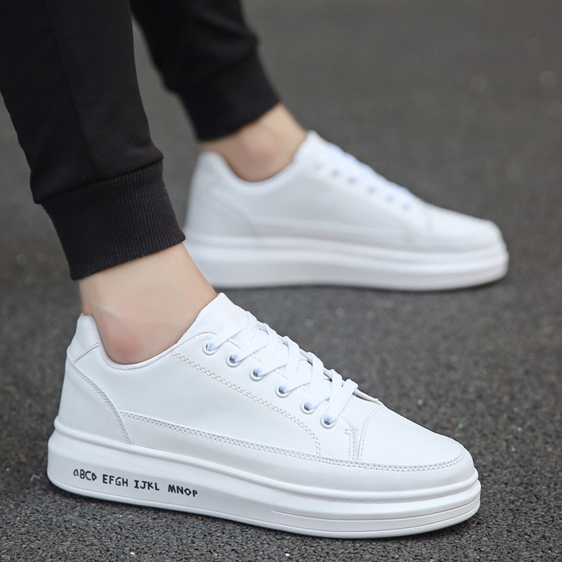 2017新款鼕季帆布白鞋休閑平板鞋男韓版潮流小白鞋潮鞋子百搭男鞋