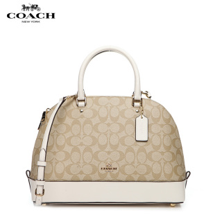 coach經典女包 COACH 蔻馳新款經典PVC貝殼包大號單肩斜跨手提女包 37233 58287 coach經典款