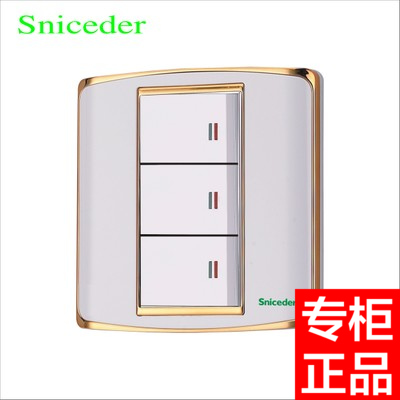 White Phnom Penh 86 socket Three open Double control switch Double control source Wall Switch 3 switch panelin the Electronic/Electrician , Switch , Dual control switch category - from Buy2taobao.com to provide professional Taobao agent buy service