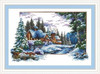 十字绣高清彩色印刷图纸风景FJ028四季家园冬6042cross stitch 十字绣高清彩色印刷图纸风景FJ028四季家园冬6042cross stitch