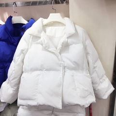 特价清仓秋冬翻领喇叭袖短款棉服女潮棉衣学生厚面包服韩版女棉袄