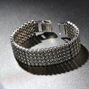 Thai-European and American fashion street style Thai Silver 925 Silver ladies bracelet wide classic Thai silver bracelet ladies