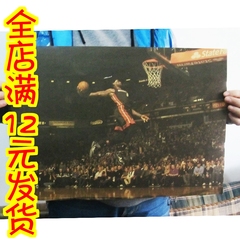 詹姆斯 篮球明星 nba球星复古牛皮纸海报 咖啡厅酒吧装饰画 画芯