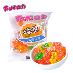 Trolli口力品牌糖果食品 橡皮糖QQ水果软糖零食礼包七彩熊30g