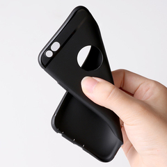 索宜 iPhone6苹果简约防摔黑奢华6plus硅胶6s磨砂超薄套软手机壳