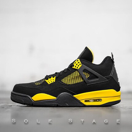 air jordan iv retro aj4 乔4 黑黄雷神男子篮球鞋 308497-008