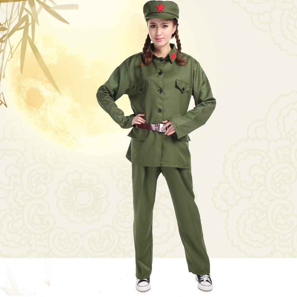 汇蔻红军服抗战服装红卫兵服装65式军装表演合唱服装
