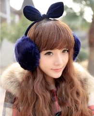 韩国保暖耳罩可爱冬季耳罩蝴蝶结耳包保暖耳套女发箍耳捂耳暖