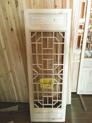东阳木雕 中式装修订做实木镂空木格 门窗格子 玄关隔断屏风 花格