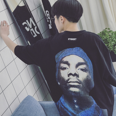 vetements侃爷吴亦凡同款狗爷欧美潮牌男女短袖t恤嘻哈情侣装宽松