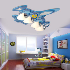创意卡通儿童房飞机吸顶灯简约现代温馨变色男卧室孩房间LED灯具