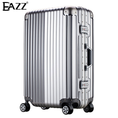 EAZZ铝框拉杆箱女20寸登机箱密码箱行李箱24寸商务旅行箱万向轮
