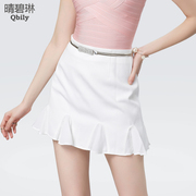 Fine bi Linda 2015 new skirts and summer girls short skirts the Korean version of skinny high waist brief ruffled fishtail skirt