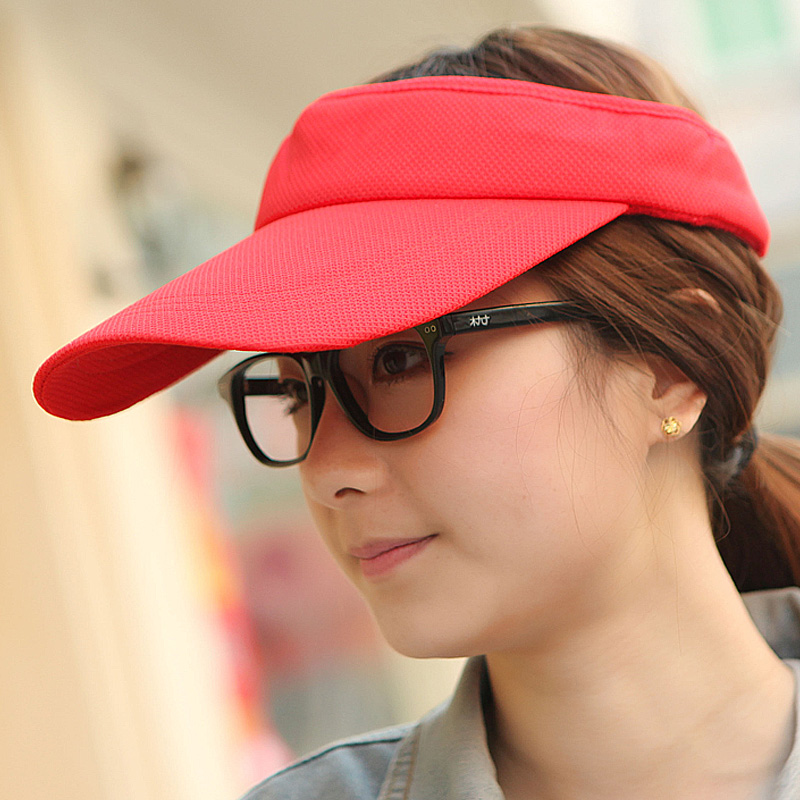 帽子 韩版夏季 男女士遮阳帽 防紫外线空顶休闲帽防晒加长帽檐产品展示图1