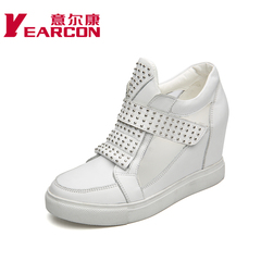 Kang shoes genuine leather fashion spring 2015 new high increase with high mesh leisure shoes