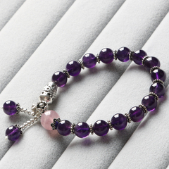 Precious Crystal Uruguay Amethyst Crystal bracelet ladies tri-color customers seconds