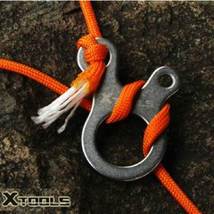 登山扣 伞绳扣户外装备3孔式多用途快速结绳扣打结工具不锈钢