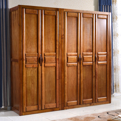 中式实木衣柜新平拉双门定制新品全原木质组装卧室收纳大储物柜