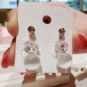 Jewelry fine Joker long earrings women''s earrings zircon Crystal Stud Earrings jewelry brides, Japan and Korea