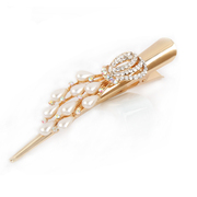 Baojing adult hair clip Duckbill clip Pearl rhinestone Pearl pin vertical plug female headdress made by the Korean version of the card hair clip