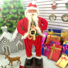 圣诞节装饰精品电动老人吹萨克斯圣诞老人装饰1.8米迎宾布置场景