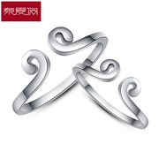 Custom couples live ring rings romantic love you 10,000 years the Korean version of 925 Silver Jewelry Gifts engraving